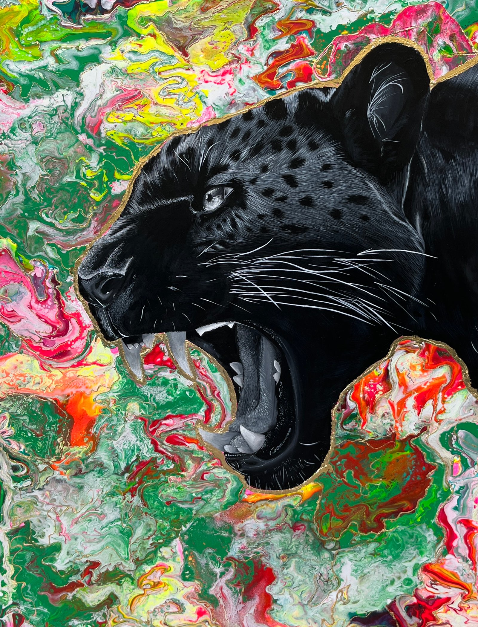 Panthère Noir - 116x89 cm